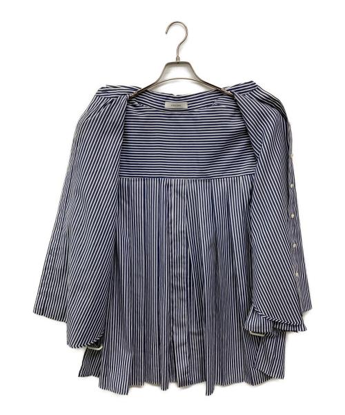 ADORE（アドーア）ADORE (アドーア) ストライプシャツ ブルー サイズ:38の古着・服飾アイテム