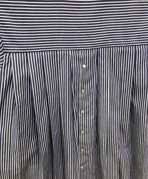ADORE（アドーア）ADORE (アドーア) ストライプシャツ ブルー サイズ:38の古着・服飾アイテム