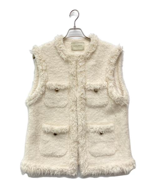 UNITED ARROWS TOKYO（ユナイテッドアローズトウキョウ）UNITED ARROWS TOKYO (ユナイテッドアローズトウキョウ) GIOLICA社ツイードベスト ホワイト サイズ:38の古着・服飾アイテム