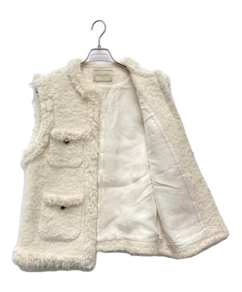 UNITED ARROWS TOKYO（ユナイテッドアローズトウキョウ）UNITED ARROWS TOKYO (ユナイテッドアローズトウキョウ) GIOLICA社ツイードベスト ホワイト サイズ:38の古着・服飾アイテム