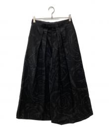 LAD MUSICIAN（ラッドミュージシャン）の古着「BIG ROSE 2TUCK HAKAMA PANTS」｜ブラック