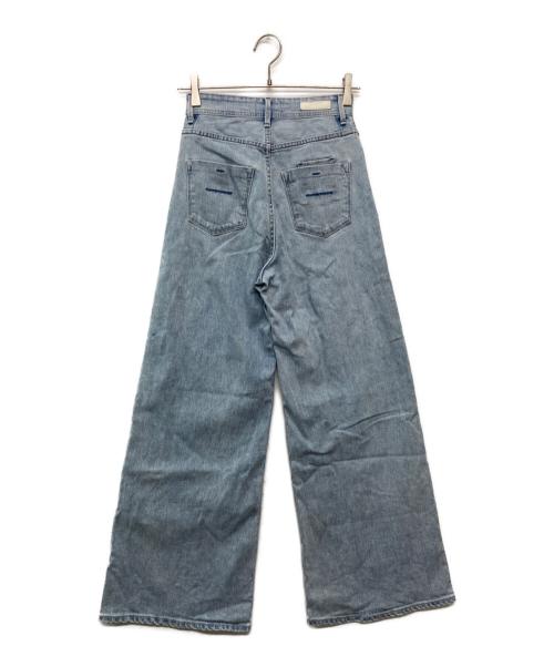 YANUK（ヤヌーク）YANUK (ヤヌーク) ワイドフレアデニムパンツ スカイブルー サイズ:22の古着・服飾アイテム