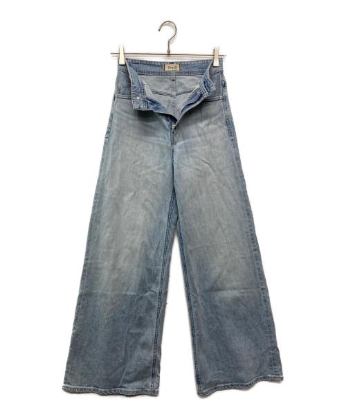 YANUK（ヤヌーク）YANUK (ヤヌーク) ワイドフレアデニムパンツ スカイブルー サイズ:22の古着・服飾アイテム