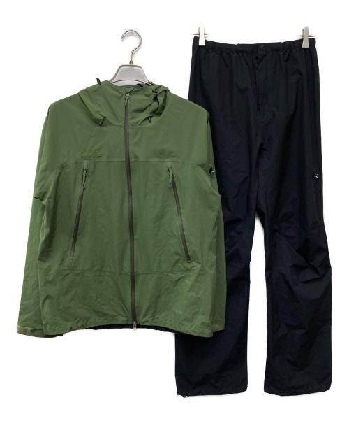MAMMUT（マムート）MAMMUT (マムート) CLIMATE Rain -Suits グリーン×ブラック サイズ:Lの古着・服飾アイテム