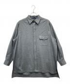 FUMITO GANRYUフミトガンリュウ）の古着「PICO EMBROIDERY SIDE LINE SHIRTS」｜グレー