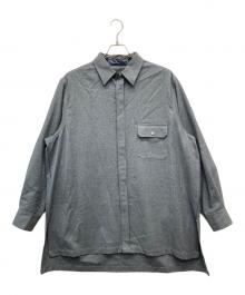 FUMITO GANRYU（フミトガンリュウ）の古着「PICO EMBROIDERY SIDE LINE SHIRTS」｜グレー