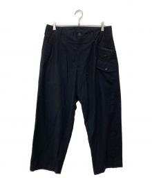 Yohji Yamamoto pour homme（ヨウジヤマモト プールオム）の古着「フロントポケットパンツ/HN-P04-002」｜ブラック