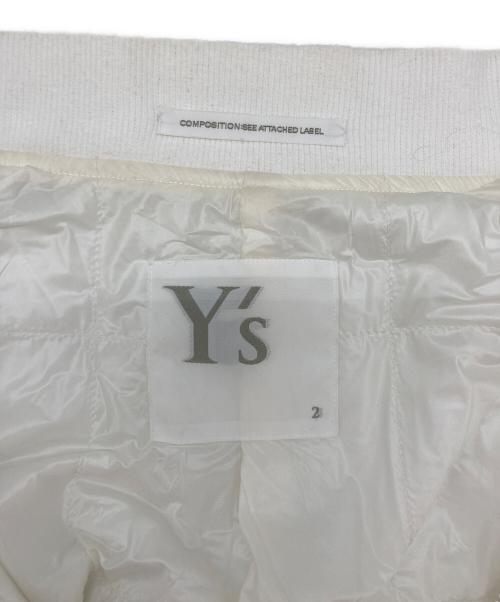 Y's（ワイズ）Y's (ワイズ) キルティングショートブルゾン/YM-Y01-001 ホワイト サイズ:2の古着・服飾アイテム
