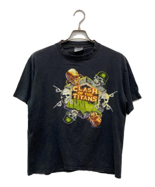 CLASH OF TITANS（タイタンノ戦イ）CLASH OF TITANS (タイタンノ戦イ) プリントTシャツ ブラック サイズ:Ｌの古着・服飾アイテム