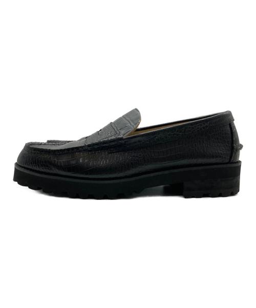 kenford（ケンフォード）kenford (ケンフォード) EMBOSSED LOAFERS ブラック サイズ:25 1/2の古着・服飾アイテム