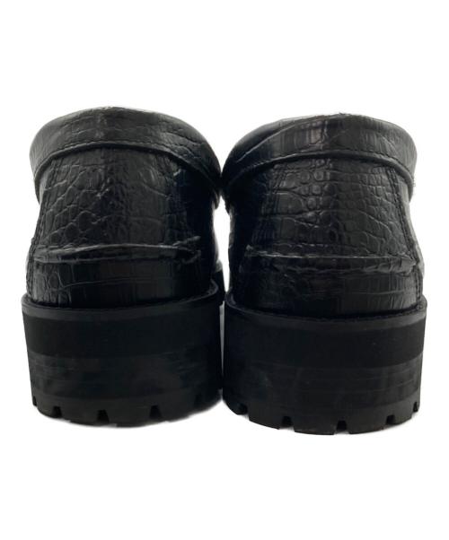 kenford（ケンフォード）kenford (ケンフォード) EMBOSSED LOAFERS ブラック サイズ:25 1/2の古着・服飾アイテム