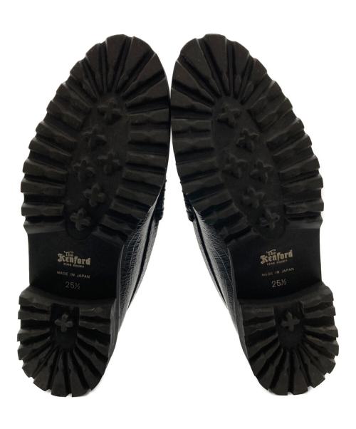 kenford（ケンフォード）kenford (ケンフォード) EMBOSSED LOAFERS ブラック サイズ:25 1/2の古着・服飾アイテム