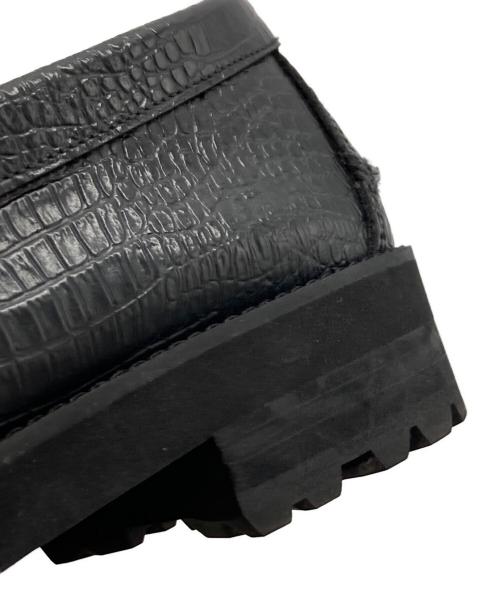 kenford（ケンフォード）kenford (ケンフォード) EMBOSSED LOAFERS ブラック サイズ:25 1/2の古着・服飾アイテム