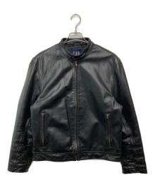 GAP（ギャップ）の古着「シングルライダースジャケット」｜ブラック