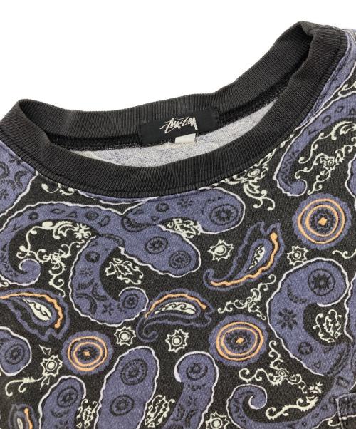 stussy（ステューシー）stussy (ステューシー) 総柄ペイズリーポケットTシャツ パープル サイズ:Ｍの古着・服飾アイテム
