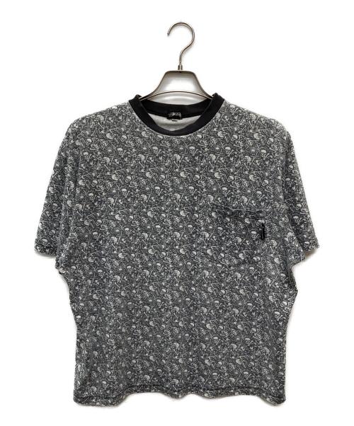 stussy（ステューシー）stussy (ステューシー) スカルプリント Tシャツ ブラック サイズ:Ｍの古着・服飾アイテム