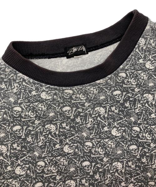 stussy（ステューシー）stussy (ステューシー) スカルプリント Tシャツ ブラック サイズ:Ｍの古着・服飾アイテム