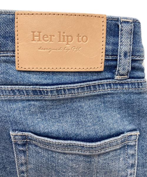HER LIP TO（ハーリップトゥ）Her lip to (ハーリップトゥ) New York High-Waisted Jeans/1251303007 インディゴ サイズ:W24の古着・服飾アイテム