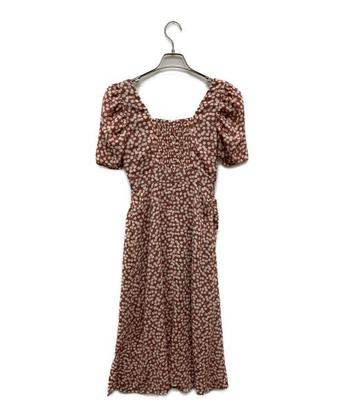 HER LIP TO（ハーリップトゥ）HER LIP TO (ハーリップトゥ) Cherry Pattern Cache-Coeur One-Piece/HLT2009006 ブラウン サイズ:Ｓの古着・服飾アイテム