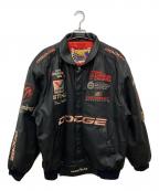 JEFFHAMILTONメンズファッション）の古着「DODGE レーシングレザージャケット」｜ブラック