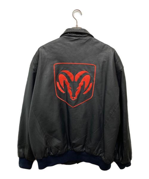 JEFFHAMILTON（メンズファッション）JEFFHAMILTON (メンズファッション) DODGE レーシングレザージャケット ブラック サイズ:ＸＸＬの古着・服飾アイテム