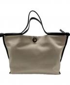 somewhere studioサムウェア ステュディオ）の古着「Cottage Tote Bag/トートバッグ/03-5360933」｜ブラック×アイボリー
