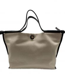 somewhere studio（サムウェア ステュディオ）の古着「Cottage Tote Bag/トートバッグ/03-5360933」｜ブラック×アイボリー