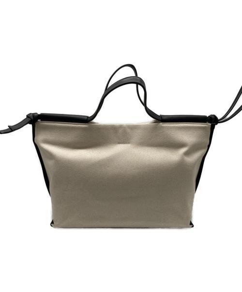 somewhere studio（サムウェア ステュディオ）somewhere studio (サムウェア ステュディオ) Cottage Tote Bag/トートバッグ/03-5360933 ブラック×アイボリーの古着・服飾アイテム