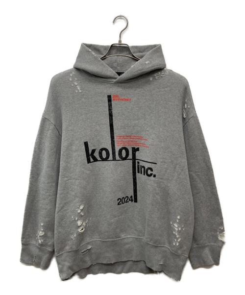 KOLOR（カラー）KOLOR (カラー) ダメージ加工パーカー グレー サイズ:２の古着・服飾アイテム
