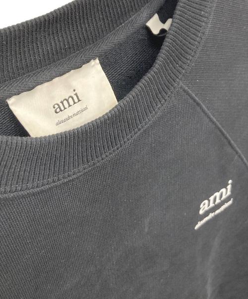 AMI PARIS（アミ パリス）AMI PARIS (アミ パリス) ラグランスウェット ブラック サイズ:Ｓの古着・服飾アイテム