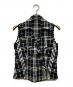 BURBERRY LONDONバーバリーロンドン）の古着「フリルカシュクールシャツ」｜ブラック