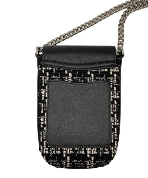 Kate Spade（ケイトスペード）Kate Spade (ケイトスペード) ステッフィーツイードフォン クロスボディ ホワイト×ブラックの古着・服飾アイテム