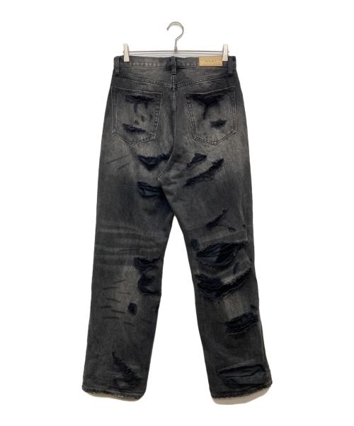 mnml（ミニマル）MNML (ミニマル) ダメージデニムパンツ ブラック サイズ:W28の古着・服飾アイテム
