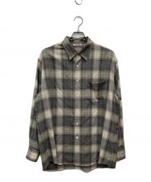 AURALEE（オーラリー）の古着「SUPER LIGHT WOOL CHECK SHIRTS」｜ブラウン