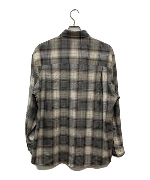 AURALEE（オーラリー）AURALEE (オーラリー) SUPER LIGHT WOOL CHECK SHIRTS ブラウン サイズ:4の古着・服飾アイテム