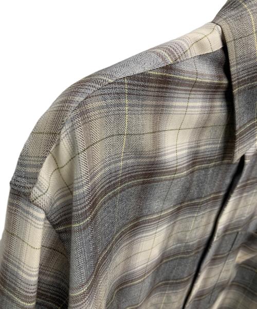 AURALEE（オーラリー）AURALEE (オーラリー) SUPER LIGHT WOOL CHECK SHIRTS ブラウン サイズ:4の古着・服飾アイテム
