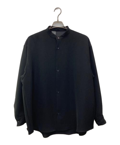 N.HOOLYWOOD（エヌ ハリウッド）N.HOOLYWOOD (エヌ ハリウッド) バンドカラーシャツ ブラック サイズ:Lの古着・服飾アイテム