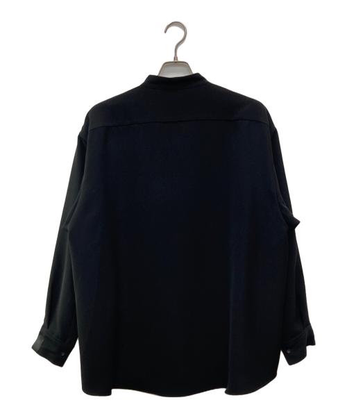 N.HOOLYWOOD（エヌ ハリウッド）N.HOOLYWOOD (エヌ ハリウッド) バンドカラーシャツ ブラック サイズ:Lの古着・服飾アイテム