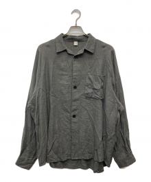 SATOU（サトウ）の古着「nemaki wide check shirt」｜グレー