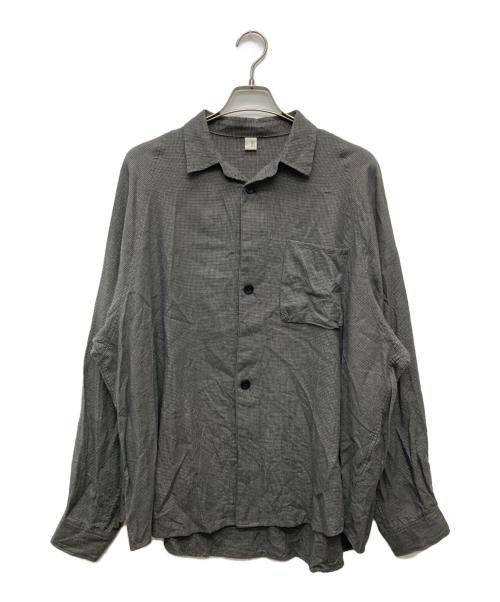 SATOU（サトウ）SATOU (サトウ) nemaki wide check shirt グレー サイズ:FREEの古着・服飾アイテム