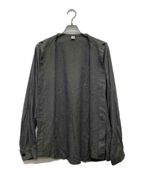 SATOU（サトウ）SATOU (サトウ) nemaki wide check shirt グレー サイズ:FREEの古着・服飾アイテム
