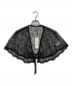Tanaka Daisukeタナカ ダイスケ）の古着「flower lace velvet ribbon cape」｜ブラック