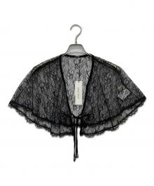 Tanaka Daisuke（タナカ ダイスケ）の古着「flower lace velvet ribbon cape」｜ブラック