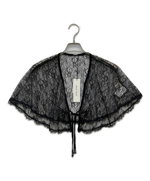 Tanaka Daisuke（タナカ ダイスケ）Tanaka Daisuke (タナカ ダイスケ) flower lace velvet ribbon cape ブラック サイズ:FREEの古着・服飾アイテム