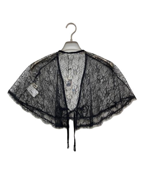 Tanaka Daisuke（タナカ ダイスケ）Tanaka Daisuke (タナカ ダイスケ) flower lace velvet ribbon cape ブラック サイズ:FREEの古着・服飾アイテム