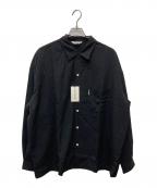 COOTIE PRODUCTIONSクーティープロダクツ）の古着「T/W Sucker Open Collar L/S Shirt/CTE-23S403」｜ブラック
