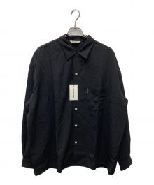 COOTIE PRODUCTIONS（クーティープロダクツ）の古着「T/W Sucker Open Collar L/S Shirt/CTE-23S403」｜ブラック
