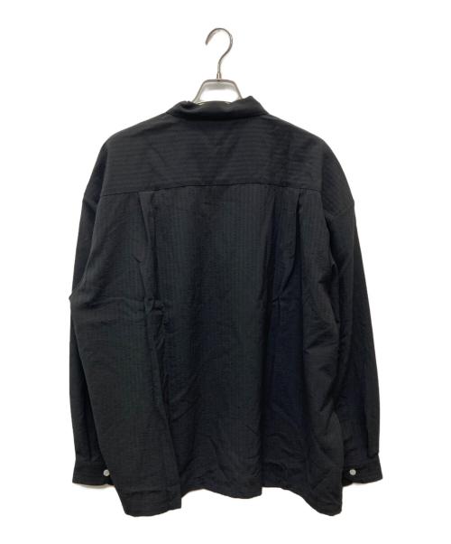 COOTIE PRODUCTIONS（クーティープロダクツ）COOTIE PRODUCTIONS (クーティープロダクツ) T/W Sucker Open Collar L/S Shirt/CTE-23S403 ブラック サイズ:XLの古着・服飾アイテム