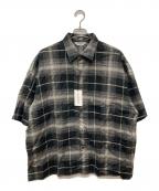 COOTIE PRODUCTIONSクーティープロダクツ）の古着「R/C Ombre Check S/S Shirt/CTE-23S407」｜ブラック