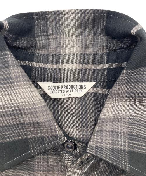 COOTIE PRODUCTIONS（クーティープロダクツ）COOTIE PRODUCTIONS (クーティープロダクツ) R/C Ombre Check S/S Shirt/CTE-23S407 ブラック サイズ:Ｌの古着・服飾アイテム